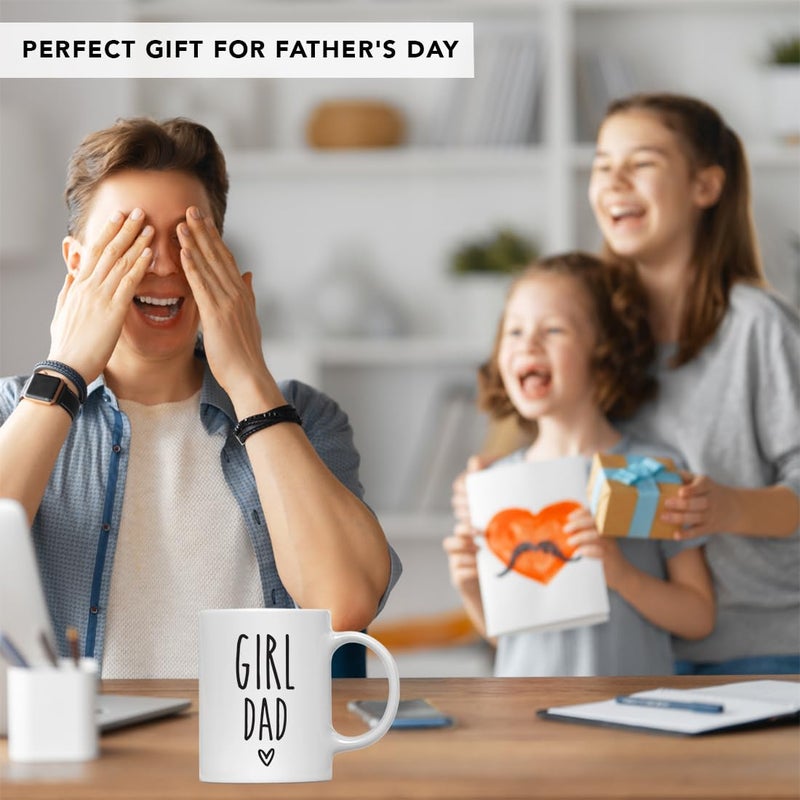 Andaz Press Father's Day 11oz. Ceramic Coffee Mug Gift, Girl Dad 1-Pack, Birthday Christmas Gift Mug Dad Coffee Mug Dads Mugs From Daughter Girl Dad's Gifts - Image 3